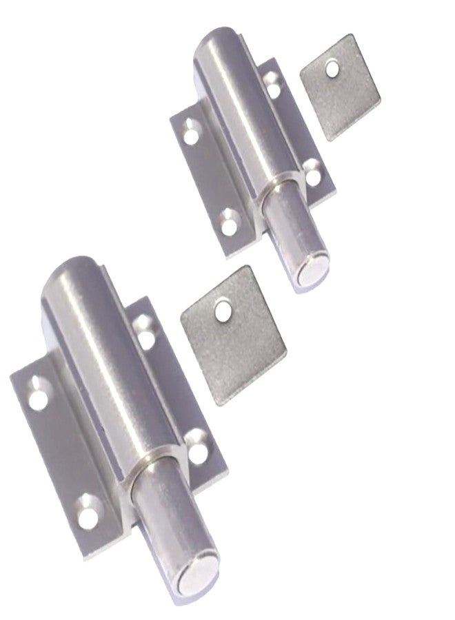 RiseOm Brass Push Magnet,Cabinet Magnetic Push Catch for Furniture Doors and Drawers (Pack of 4, Silver) - Image 2