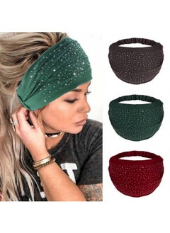 Crystal Wide Headbands Rhinestone Head Bands Red Turban Headband Elastic African Head Wraps Sport Hair Bands For Women And Girls Pack Of 3 - pzsku/Z27AFCD11C38ABB7CC7B9Z/45/_/1690022222/1b27a2d5-1516-4d08-ba07-4a40fe51d193