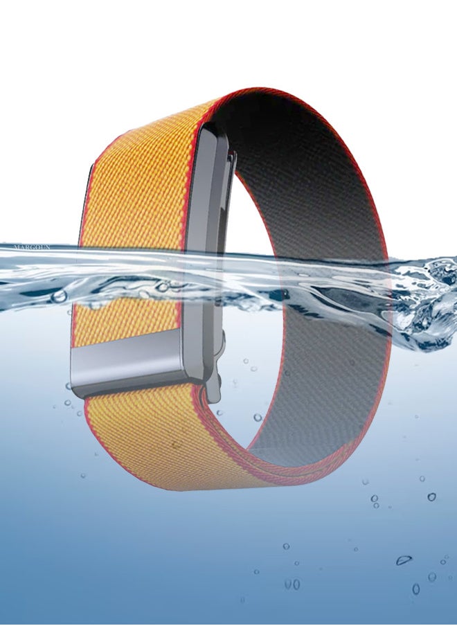 CATANES Nylon Sport Band for Whoop 4.0 Breathable Adjustable Wristband, Water Resistant Replacement Strap, Soft, Comfort, Durability, Easy to Use - Mustard Yellow  - Image 3