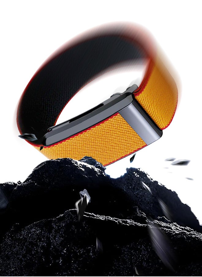 CATANES Nylon Sport Band for Whoop 4.0 Breathable Adjustable Wristband, Water Resistant Replacement Strap, Soft, Comfort, Durability, Easy to Use - Mustard Yellow  - Image 4