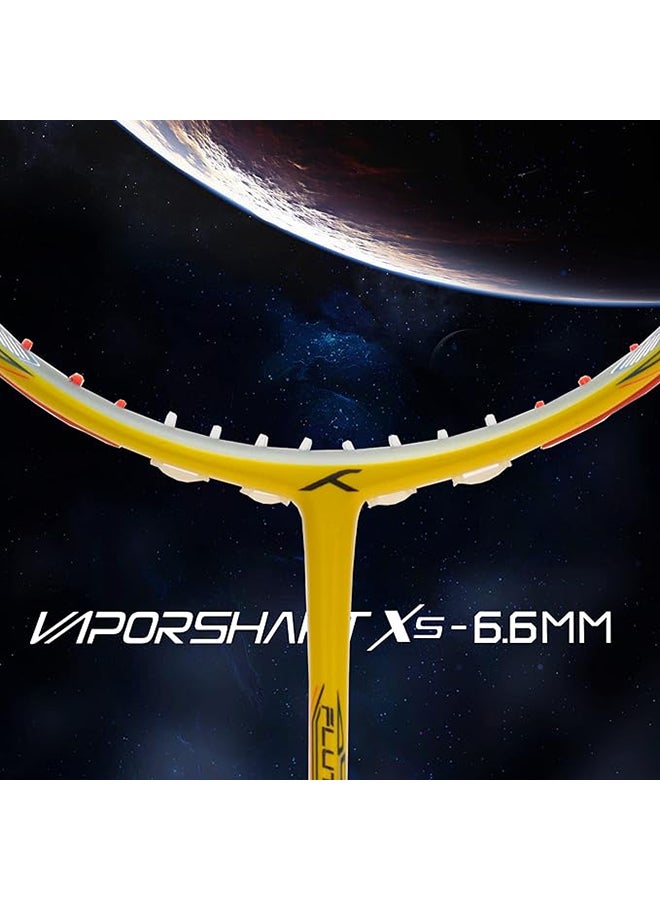 HUNDRED FLUTTER S ATTK Carbon Fibre Strung Badminton Racket with Full Racket Cover | For Intermediate Players | 84 grams | Maximum String Tension - 32lbs - Image 2