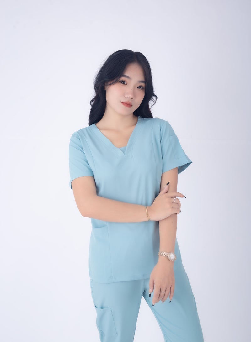 Gasin Dentist overalls, short sleeve scrub, women's medical scrub, for medical personnel  - Image 3