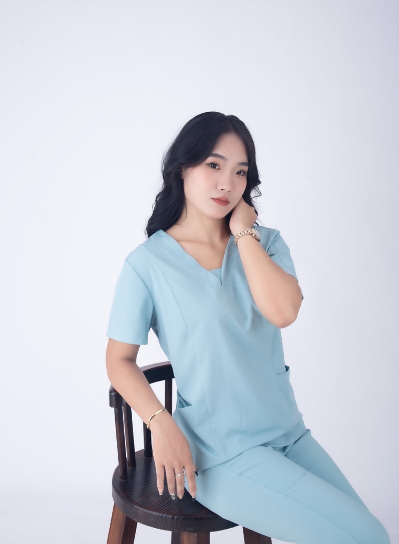 Gasin Dentist overalls, short sleeve scrub, women's medical scrub, for medical personnel  - Image 1