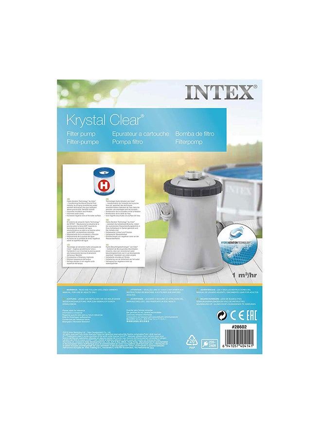 INTEX C330 Cartridge Filter Pump - 220-240 VOLT 2400Liters - Image 2