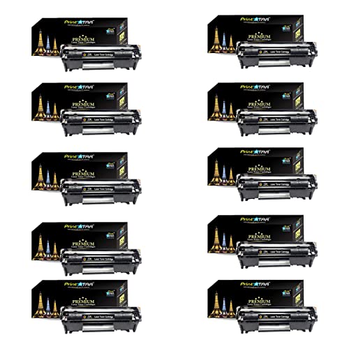Print Star 12A Black Laser Toner Cartridge Compatible with HP Laserjet Printers 1010, 1012, 1015, 1018, 1020, 1022, 3020, 3030, M1005, M1319f | Q2612A Replacement Cartridge (Pack of 10) - Image 1