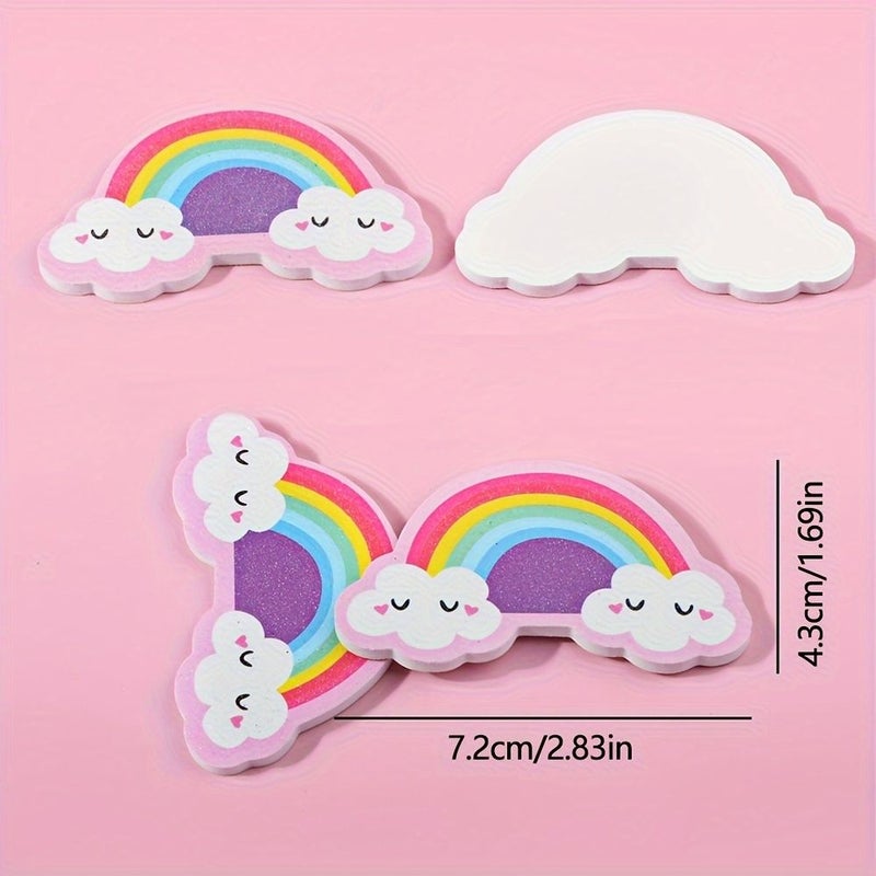 20Pcs Little Flower Love Sponge Nail Files Heart Shaped Double Ended Polishing Manicure Set - Image 4