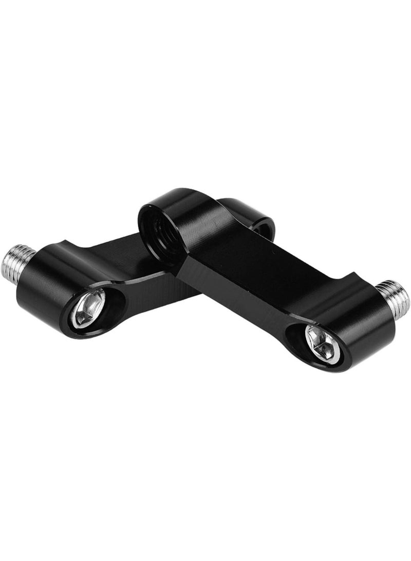Motorcycle Rearview Mirror Riser Extender Adapter Kit, 10mm 8mm, Black - Image 3