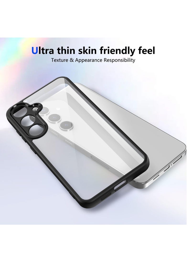 ماركة غير محددة - جراب حماية ممتص للصدمات لهاتف Samsung Galaxy A55 مصنوع من مادة TPU السيليكونية فائقة المتانة والآمنة للغاية مع حل مثالي للكاميرا (أسود) - Image 1