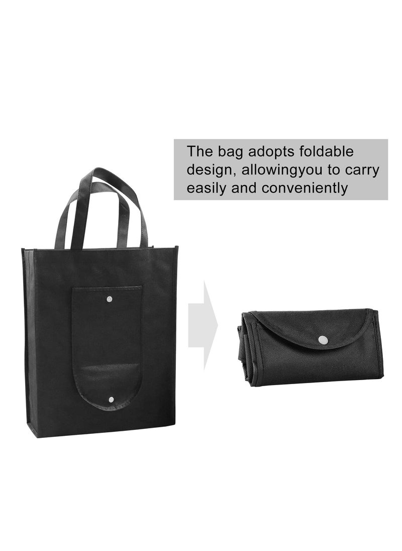 SYOSI - Reusable Grocery Shopping Bags, 5 Foldable Grocery Bags, Sturdy and Heavy-duty with a Weight of 20 Pounds, Suitable for Shopping, Hiking, and Camping(Black) - Image 1