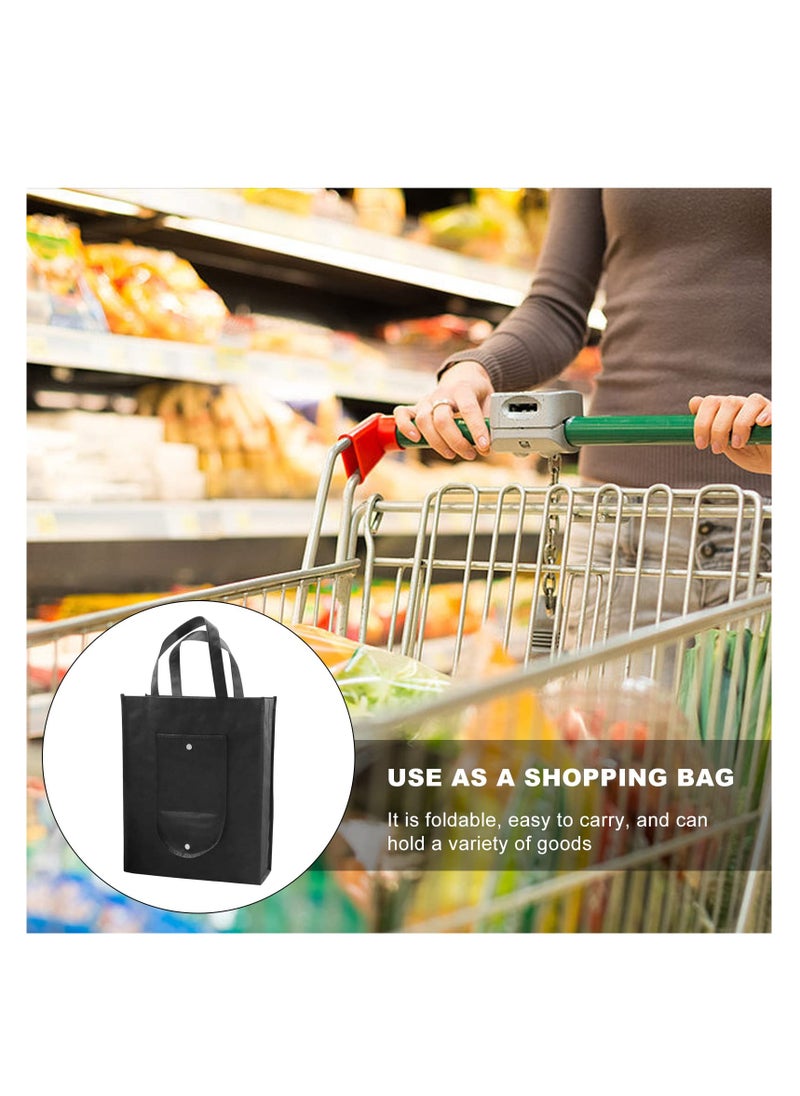 SYOSI - Reusable Grocery Shopping Bags, 5 Foldable Grocery Bags, Sturdy and Heavy-duty with a Weight of 20 Pounds, Suitable for Shopping, Hiking, and Camping(Black) - Image 1