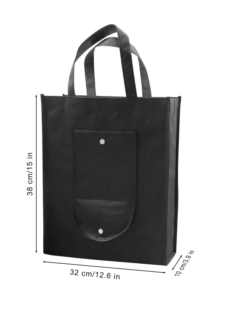 SYOSI - Reusable Grocery Shopping Bags, 5 Foldable Grocery Bags, Sturdy and Heavy-duty with a Weight of 20 Pounds, Suitable for Shopping, Hiking, and Camping(Black) - Image 1