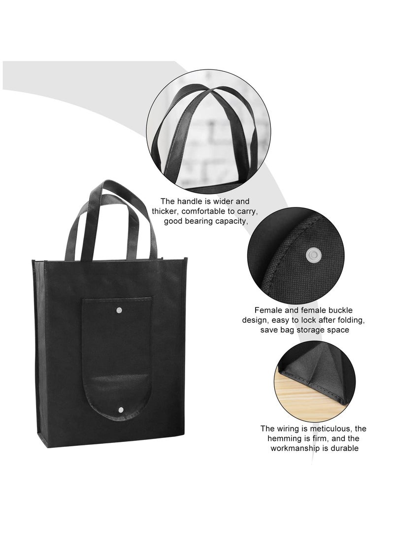 SYOSI - Reusable Grocery Shopping Bags, 5 Foldable Grocery Bags, Sturdy and Heavy-duty with a Weight of 20 Pounds, Suitable for Shopping, Hiking, and Camping(Black) - Image 1
