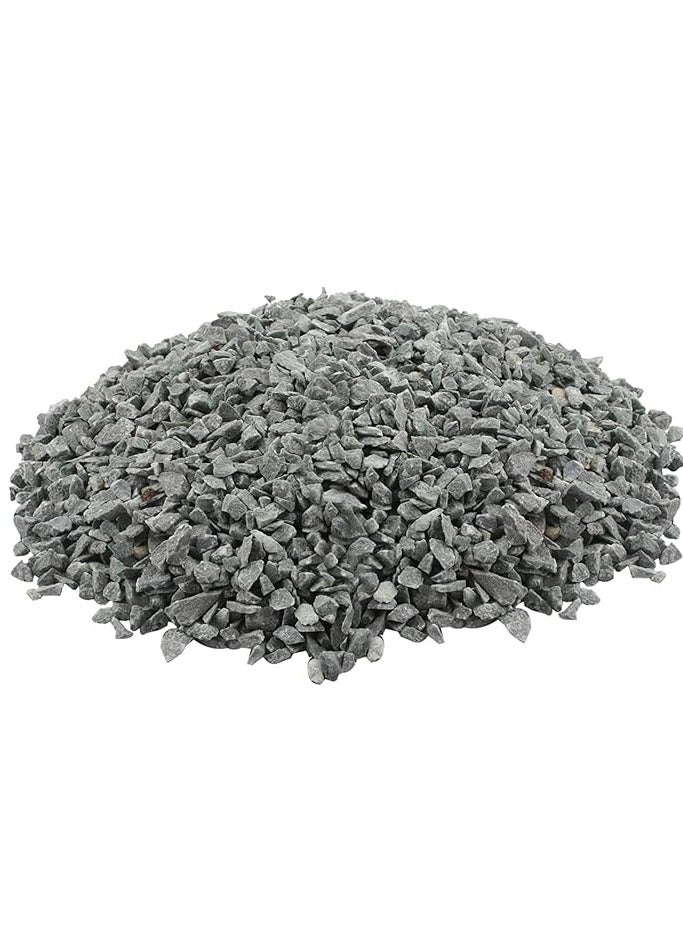 vsell24 حصى أحجار هندية رمادية طبيعية فائقة 8-12 مم لحوض السمك، رقائق حوض السمك، رمل، حصى، حصى زينة خارجية للحديقة، الحديقة، حوض السمك - Image 1