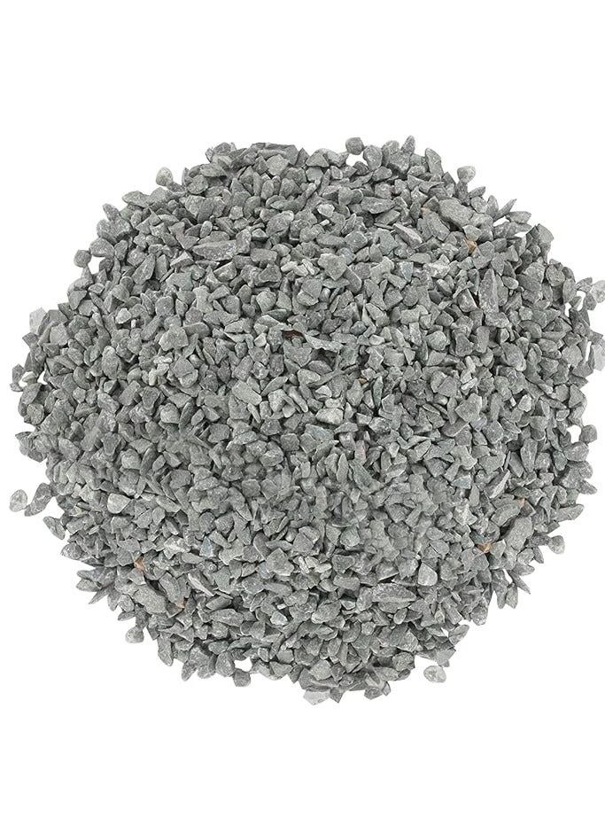 vsell24 حصى أحجار هندية رمادية طبيعية فائقة 8-12 مم لحوض السمك، رقائق حوض السمك، رمل، حصى، حصى زينة خارجية للحديقة، الحديقة، حوض السمك - Image 2