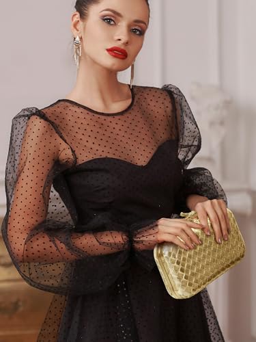 CHUNLI Clutch Purses for Women Evening/Wedding Chic Woven Bag Formal PU Leather Purse Designer Handbags for Women - Image 5