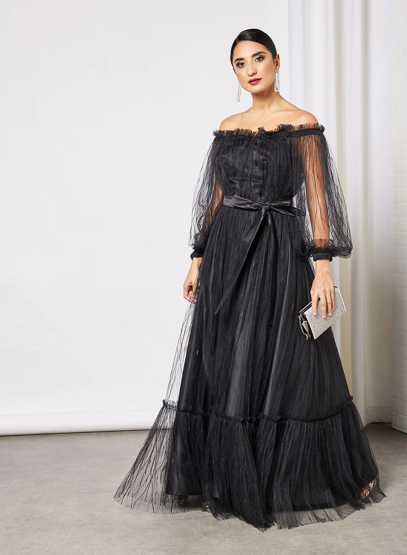 House of Moda Off-Shoulder Maxi Dress