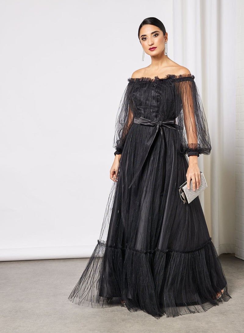 House of Moda Off-Shoulder Maxi Dress - Image 2