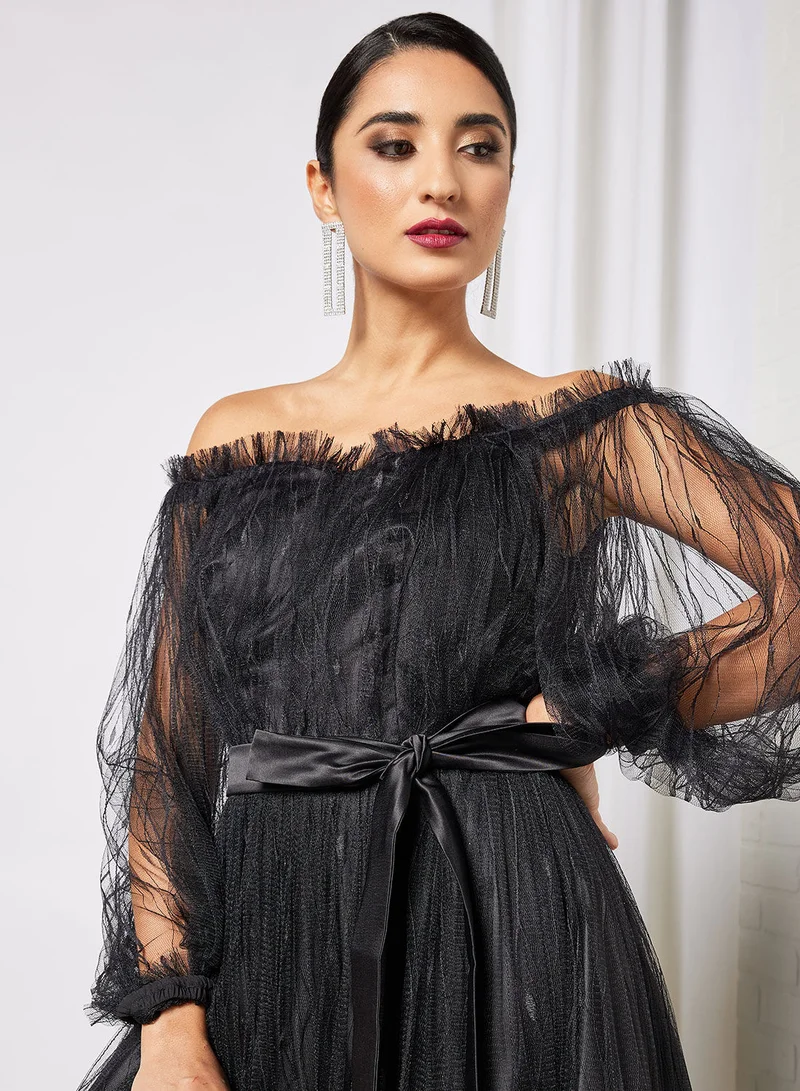 House of Moda Off-Shoulder Maxi Dress