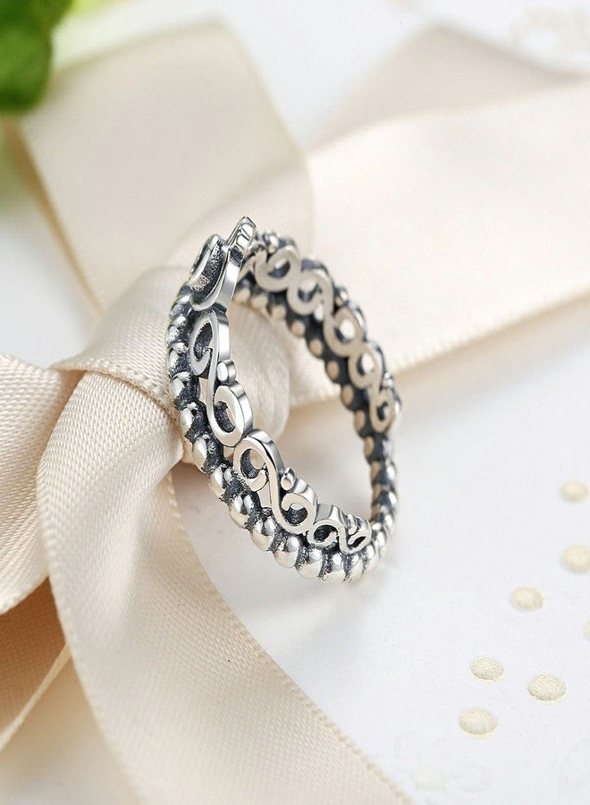 Presentski Simple Fashion 925 Sterling Silver Crown Princess Diamond Ring for Wedding Jewelry - Image 5