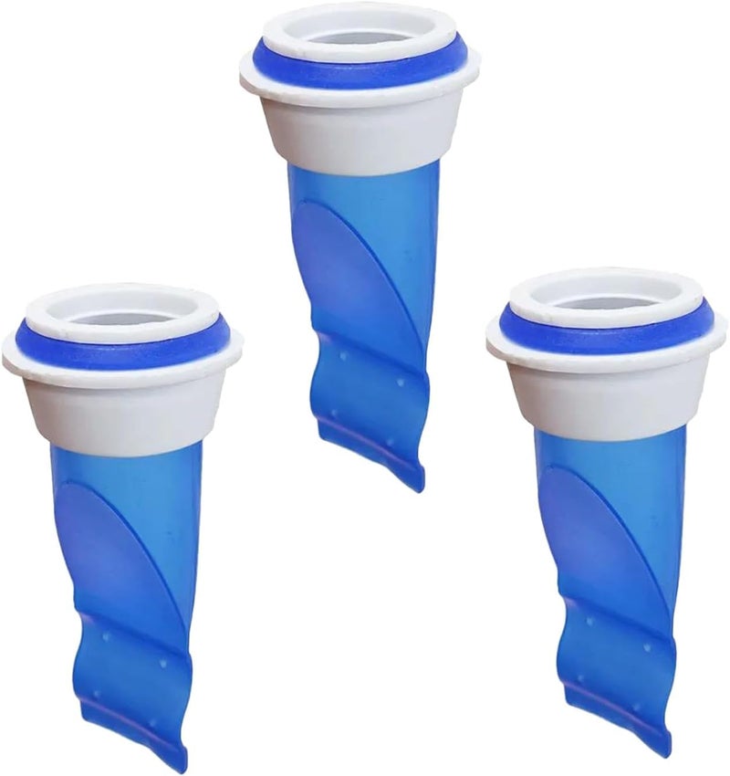 Leeonz Shower Floor Drain Backflow Preventer, One Way Valve Sewer Core, Bathroom Kitchen Laundry ( 5 x 5 x 11cm , Blue Pack of 3) - Image 1
