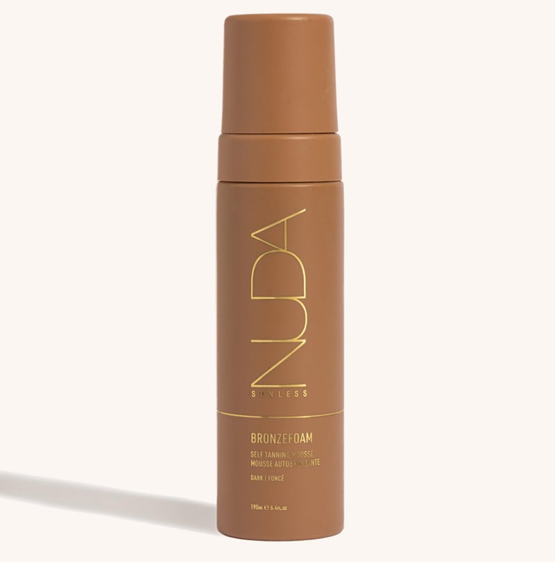 Nuda Canada Nuda Self Tanning Mousse | Lightweight Sunless Tanning Lotion | Cruelty Free Body Self Tanner Mousse with Natural Ingredients | Bronzing Lotion at Home (190mL, Dark) - Image 1