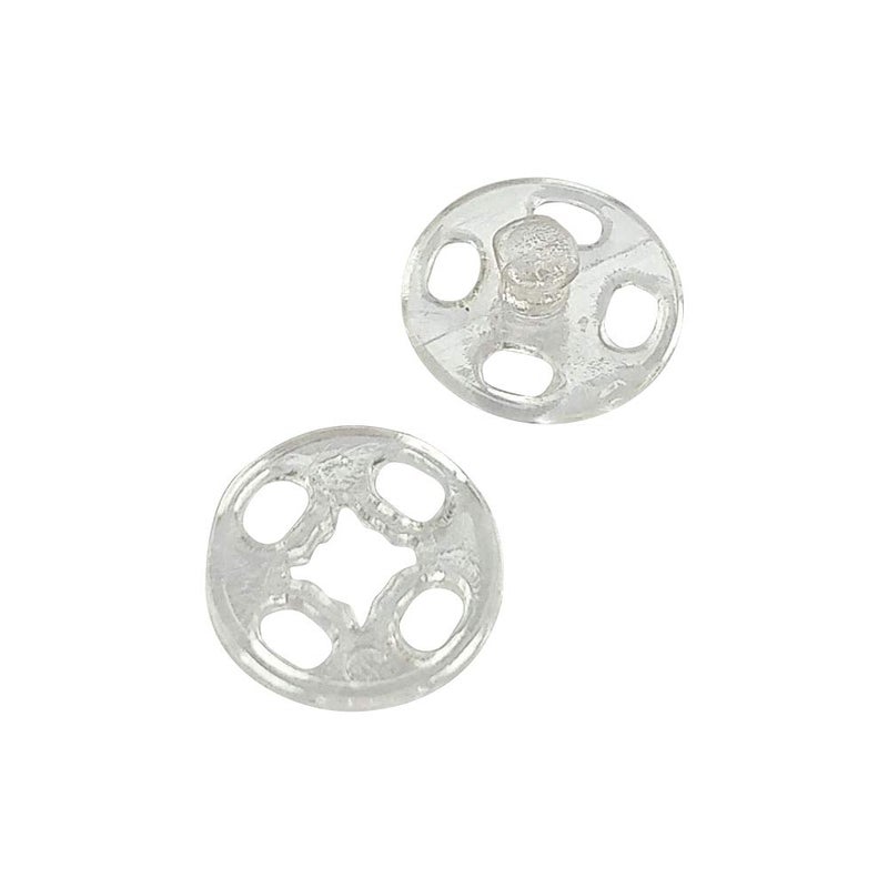 Chenkou Craft Plastic Snap Button Clear Upick 6size Choose 100pcs (7mm) - Image 1