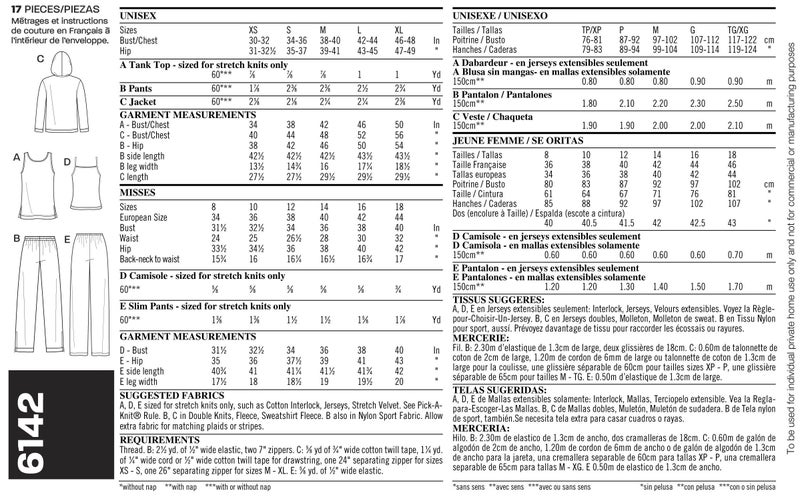 NEW LOOK نمط خياطة نيو لوك 6142 للنساء/الرجال، الحجم A - Image 3