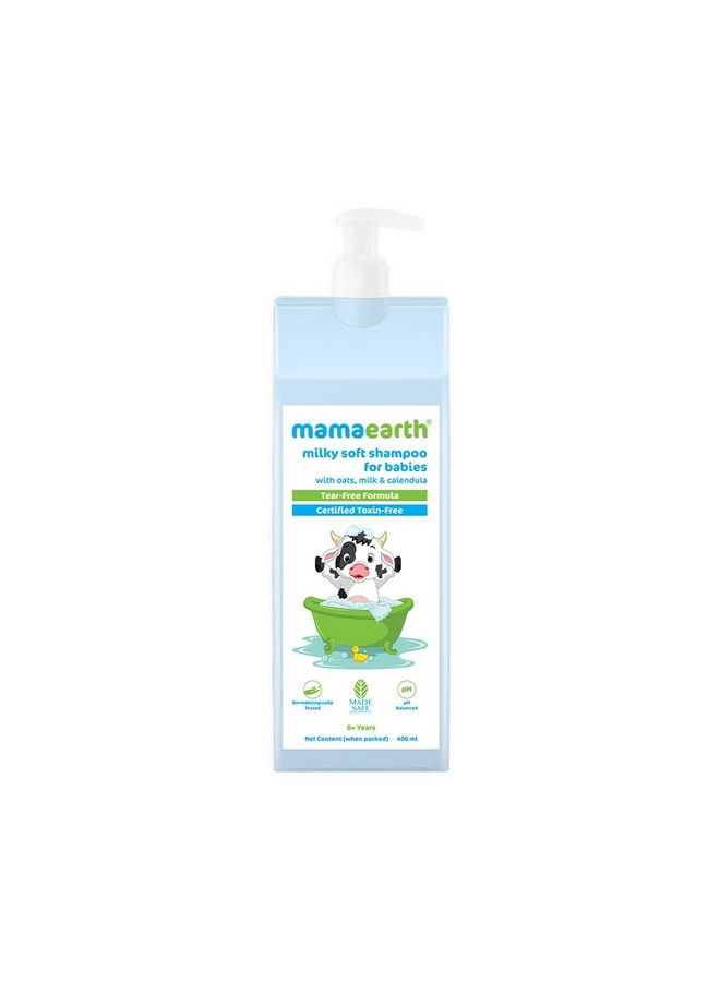 Mamaearth Milky Soft Shampoo With Oats Milk And Calendula For Babies (400 Ml) - Image 2