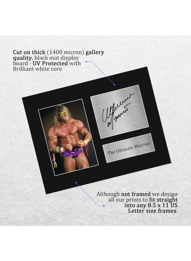 HWC Trading HWC Trading The Ultimate Warrior Gifts Signed Printed Autograph WWF WWE Wrestling Print Photo Picture Display - US Letter Size  - Image 3