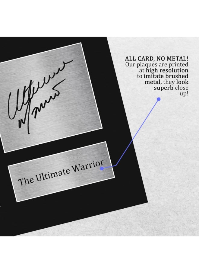 HWC Trading HWC Trading The Ultimate Warrior Gifts Signed Printed Autograph WWF WWE Wrestling Print Photo Picture Display - US Letter Size  - Image 5