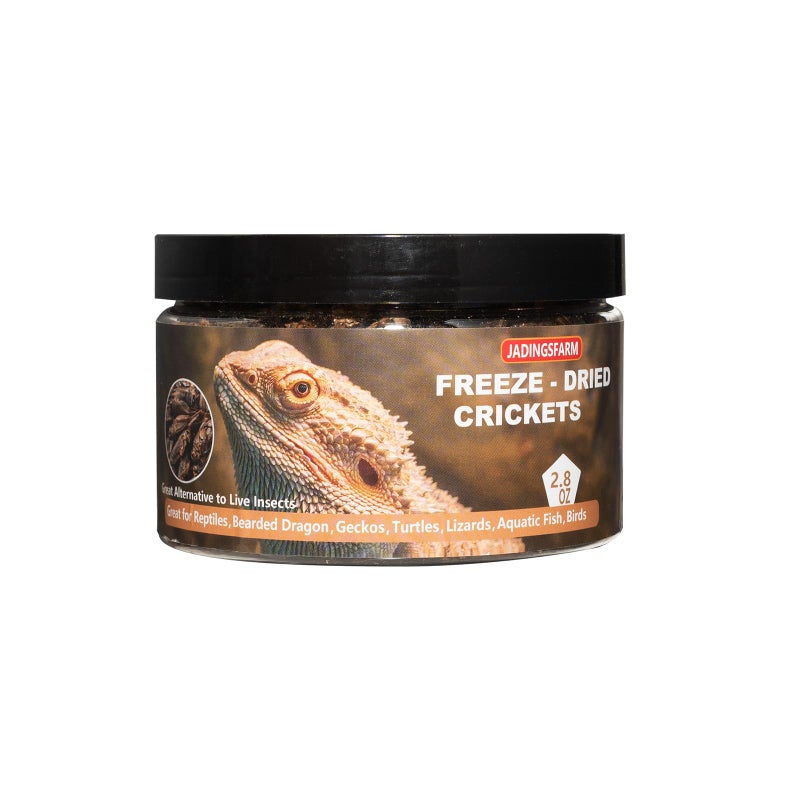 JADINGSFARM Freeze Dried Crickets - 2.8 Oz High Protein Freeze Dried Crickets, Food for Reptiles, Bearded Dragons, Lizards, Geckos, Birds, Fish,Hedgehogs, Bearded Dragon Food - Image 1