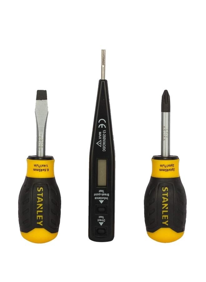Stanley 6-Piece Combination Screwdriver Set with Bonus Tester Black and Yellow STHT92002-8  - Image 3