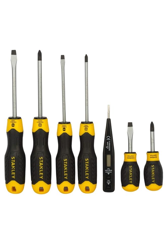 Stanley 6-Piece Combination Screwdriver Set with Bonus Tester Black and Yellow STHT92002-8  - Image 2