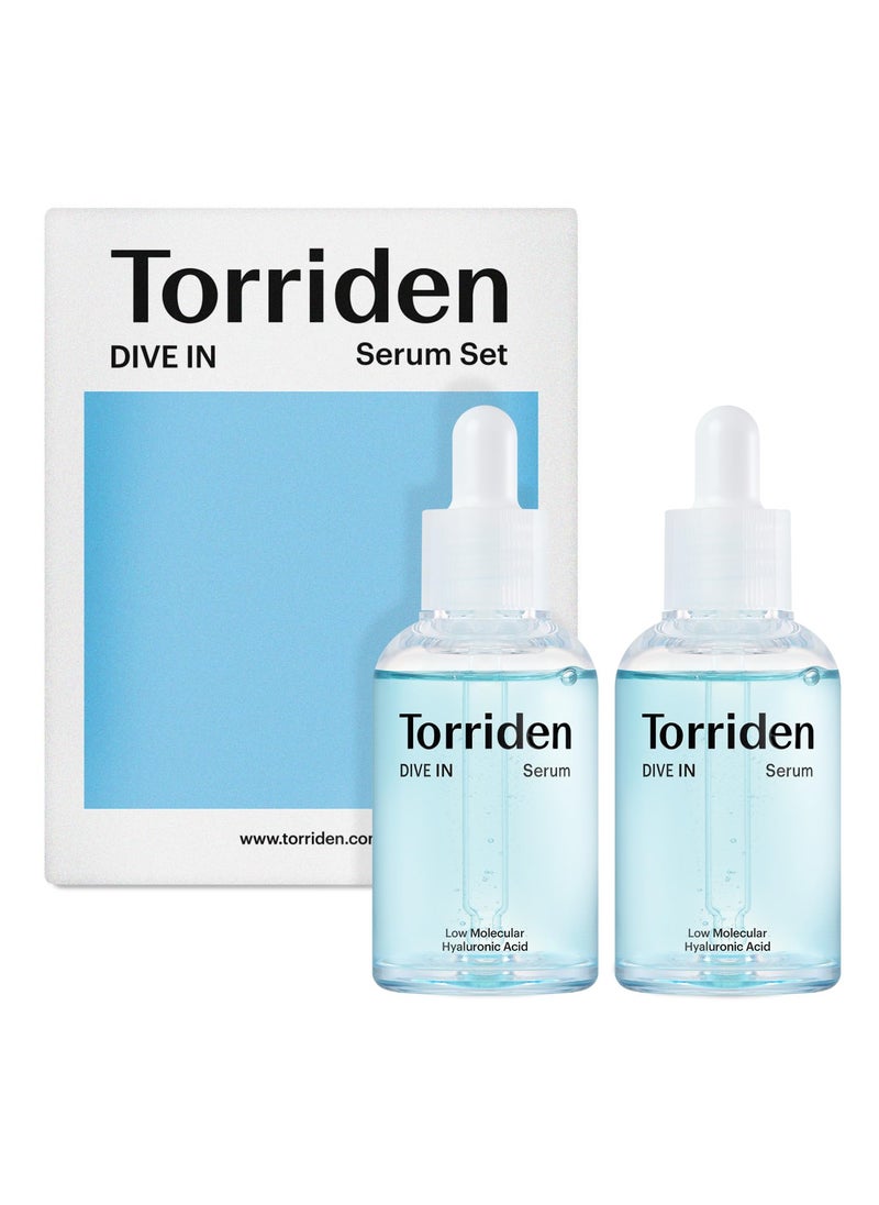 Torriden Torriden DIVE IN Hyaluronic Acid Serum 50ml169 floz  2 Pack of 2  Deep Hydration to Get Glow Skin  Hyaluronic Acid Panthenol Allantoin  Korean Facial Serum 
