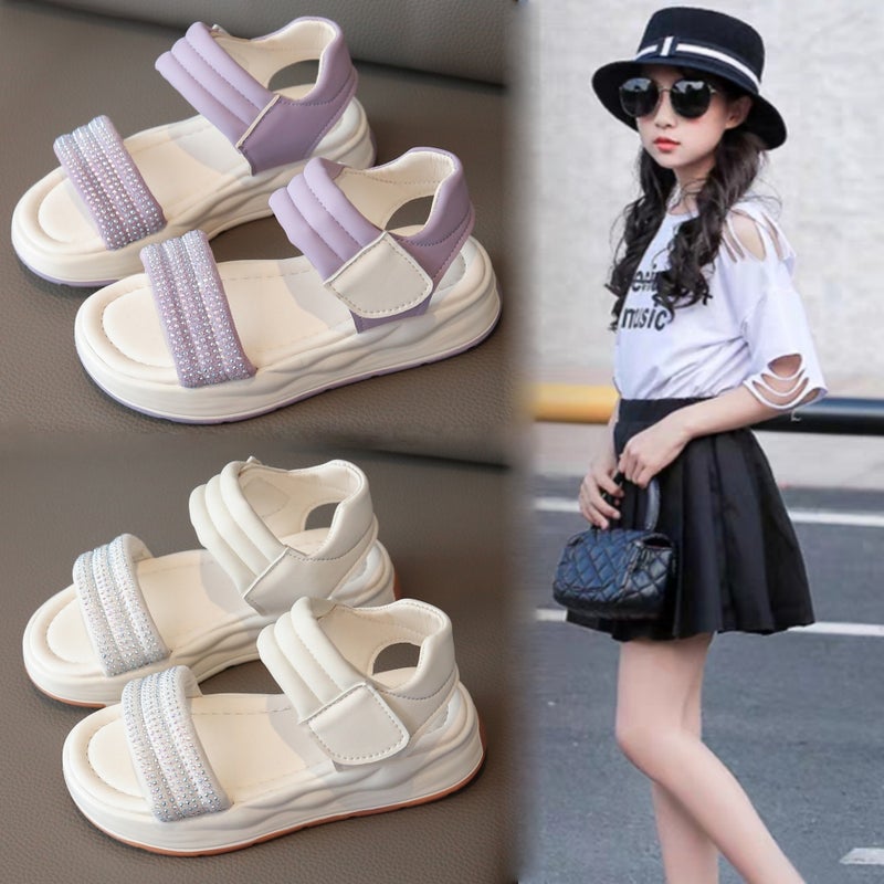 2026 Hot-Selling Girls'' Sandals, New Summer Princess Shoes, Roman Soft-Soled Stylish Beach Shoes for Girls and Students - Image 5