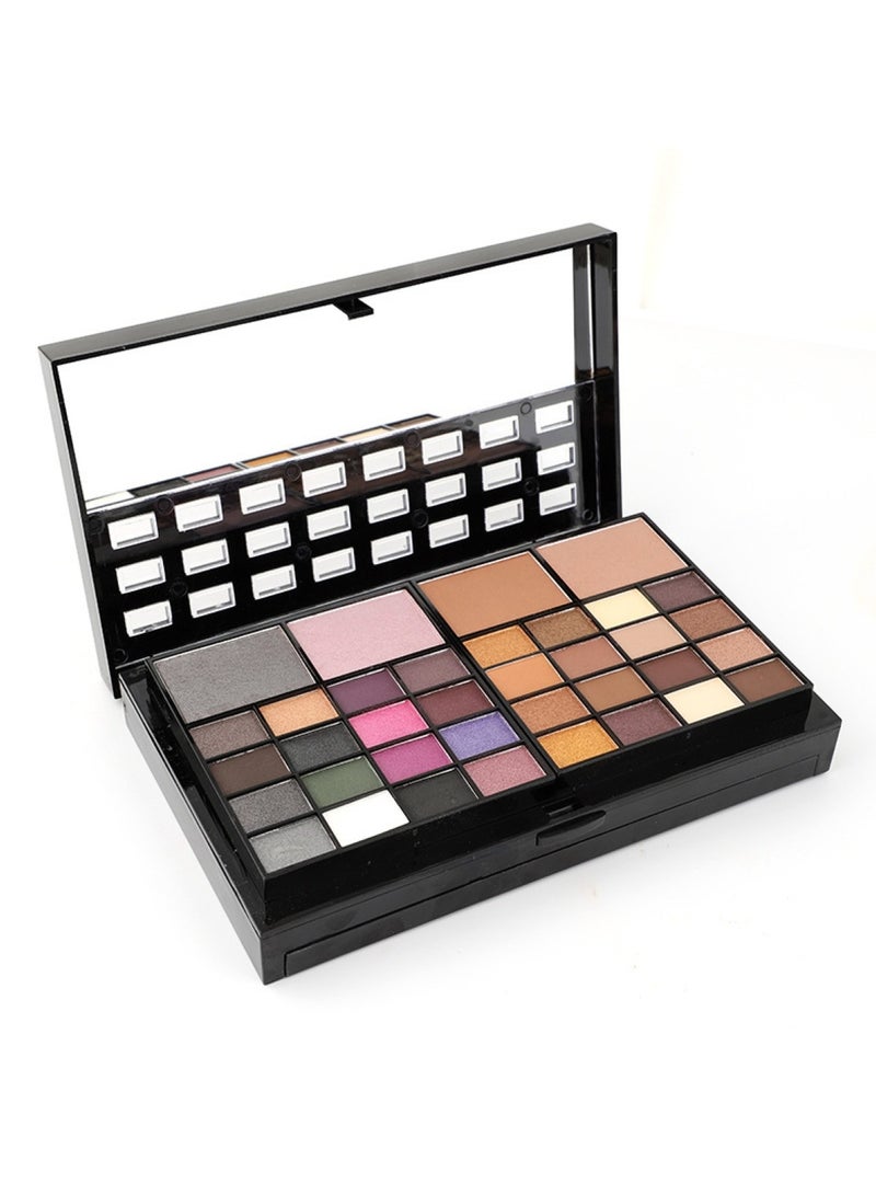 هويتك مجموعة لوحة مكياج متكاملة مع مرآة وظلال عيون متعددة الألوان وأحمر خدود وأحمر شفاه وأدوات - Image 2