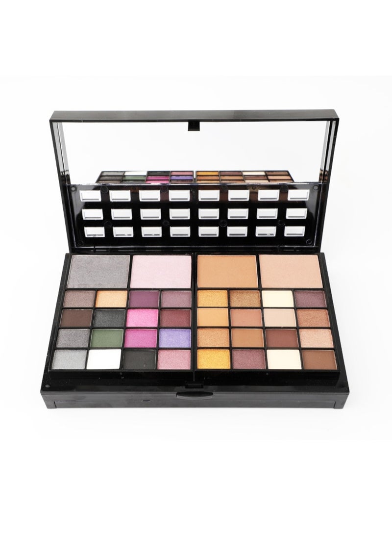 هويتك مجموعة لوحة مكياج متكاملة مع مرآة وظلال عيون متعددة الألوان وأحمر خدود وأحمر شفاه وأدوات - Image 5