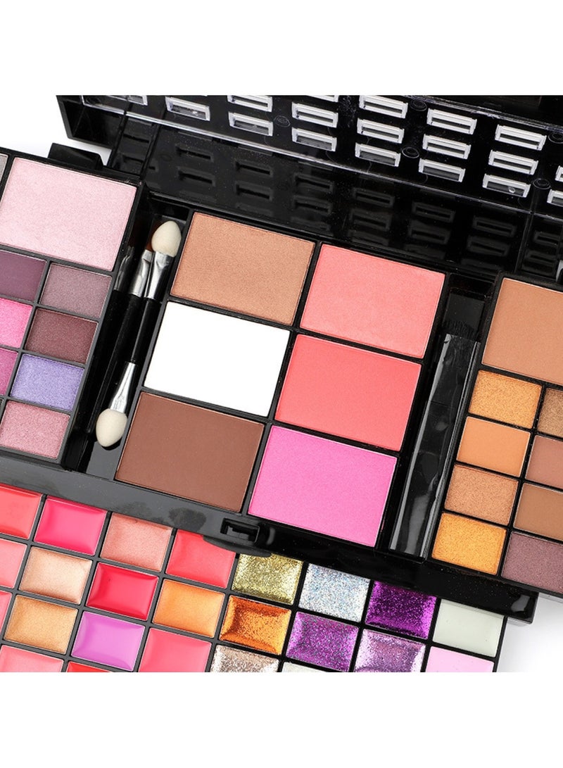 هويتك مجموعة لوحة مكياج متكاملة مع مرآة وظلال عيون متعددة الألوان وأحمر خدود وأحمر شفاه وأدوات - Image 4