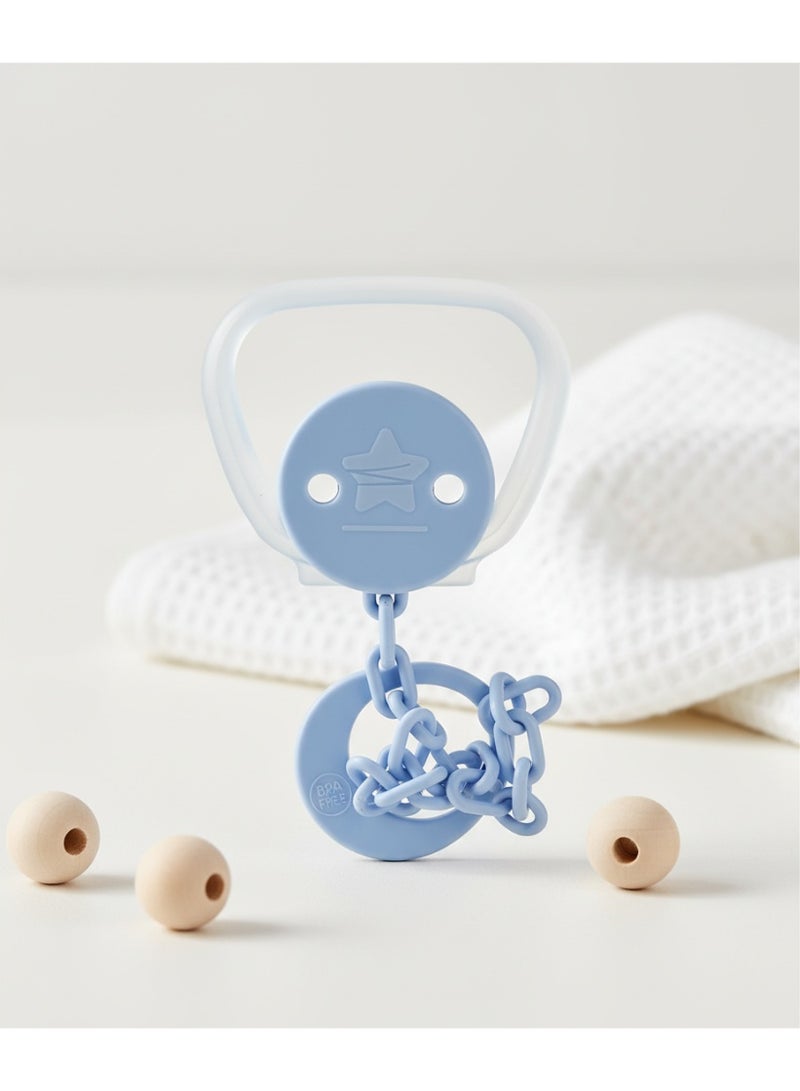 Canpol Babies Soother Holder | 0m+ | Pacifier Clip with Chain | Prevents Pacifier Loss | BPA Free | Blue - Image 4