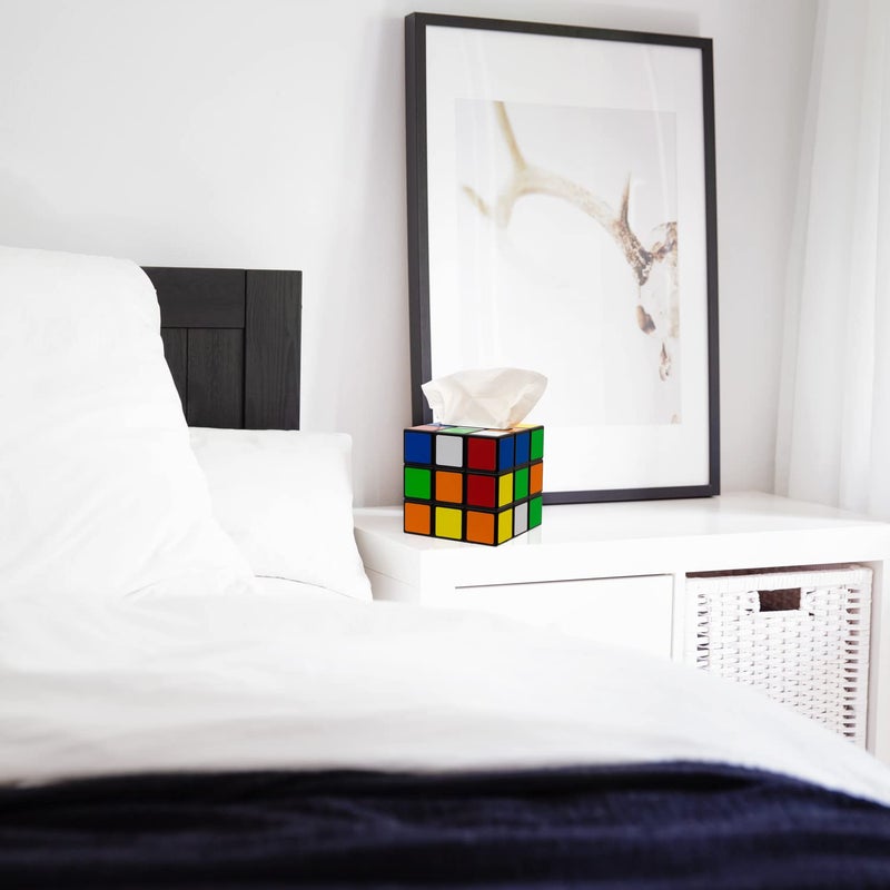 getDigital Plastic Magic Cube Tissue Box Cover, Holder for Square Tissue Boxes with Magnetic Lock, Multi Color - Image 3