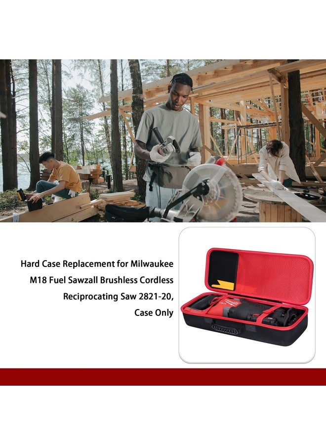 Khanka Hard Case Replacement for Milwaukee M18 Fuel Sawzall Brushless Cordless Reciprocating Saw 2821-20, Case Only - Image 3