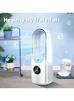 Arabest 3-in-1 Portable Air Cooler Fan With Timing Humidification Mini Air Cooler Desk Air Cooling Fan 6 Speeds Bladeless Fan  - Image 5