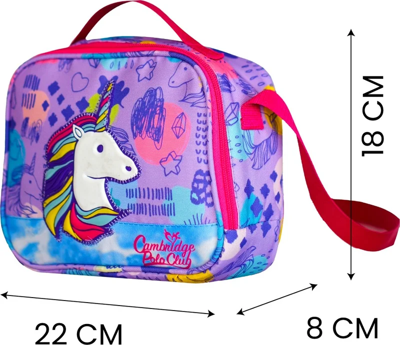كامبريدج بولو كلوب Unicorn Single Main Compartment Girls Primary School Bag Set