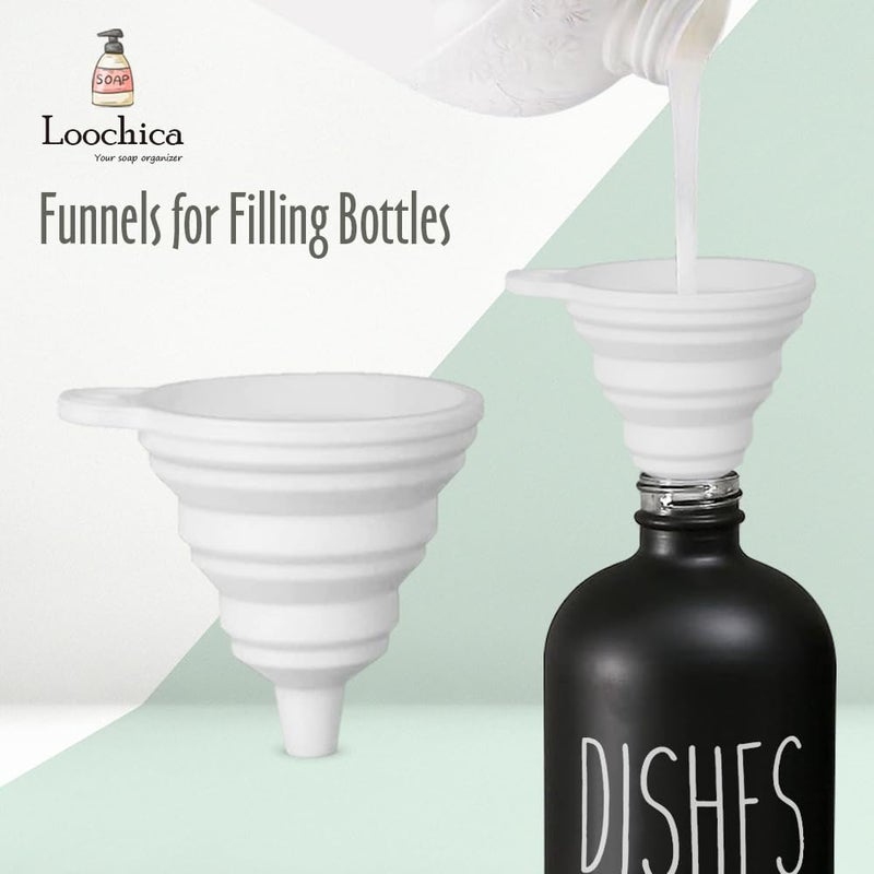 LOOCHICA Black Glass Kitchen Soap Dispenser, Detergent Dispenser or Dish Soap Dispenser for Kitchen Sink, Black Soap Dispenser, Modern Farmhouse Decor Dish Soap Pump for Kitchen Organization - Image 5
