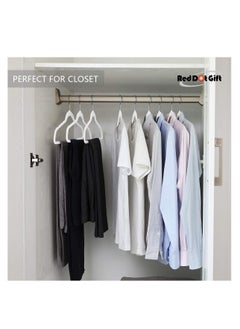 Red Dot Gift 50 Pieces White Non-Slip Velvet Hangers With 360 Degree Rotatable Hook,Durable and  Slim  - Image 5