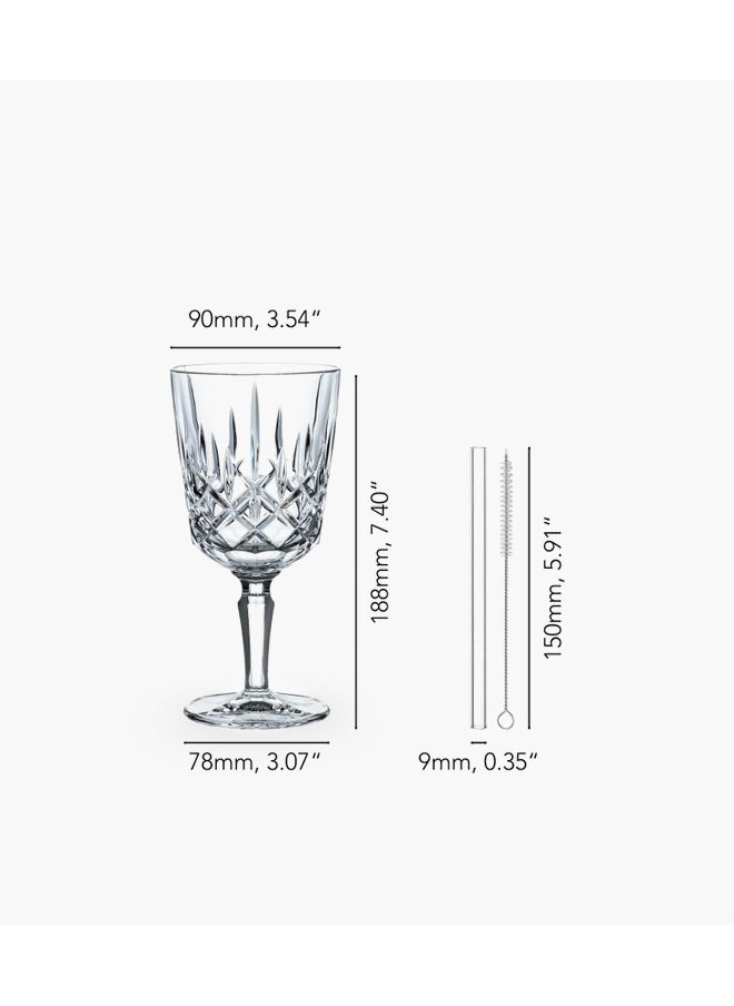 Nachtmann Noblesse Cocktail Glasses Set Of 2 With 4 Glass Straws  - Image 2