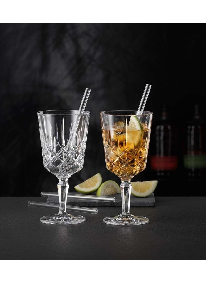 Nachtmann Noblesse Cocktail Glasses Set Of 2 With 4 Glass Straws  - Image 4