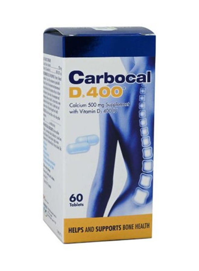 Carbocal D 400 Iu 60sCarbonal D 400 Calcium 500 mg Supplement with Vitamin D3 400 IU Help and Support Bone Health 60 Tablets 