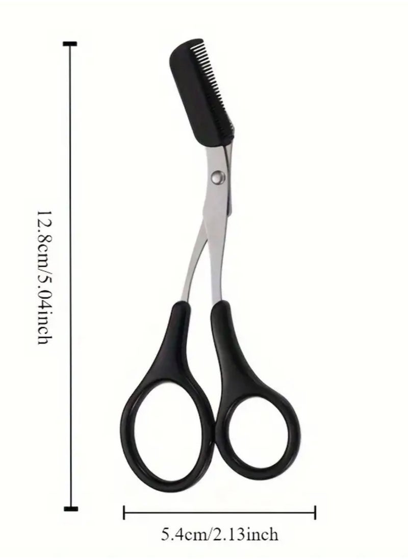 CleanWave - The Pure Effect - Professional Eyebrow Scissors with Guide Comb, Precision Grooming Tool, Waterproof Design - Image 1