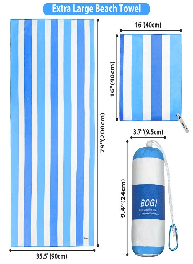 BOGI 4 Pack Microfiber Beach Towel Set for Travel Bath Beach Swim Gym Yoga（XL 79''x35.5''） - Image 2